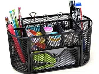 APPUCOCO Mini Metal Mesh Desk Organizer