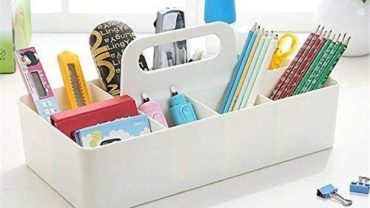 Srxes Desk Organizer Makeup Container Desk Storage Box