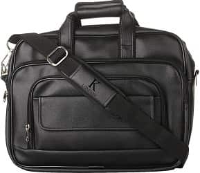 K London Black Artificial Leather Handmade Men Laptop Bag