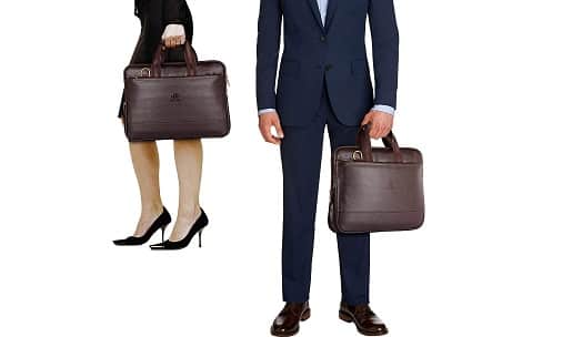 The Clownfish Vegan Leather 14 inch Briefcase 